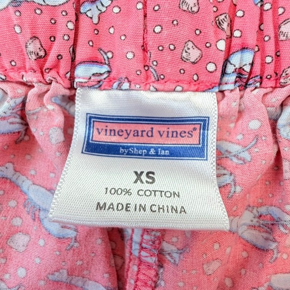 Vineyard Vines Womens Pink Lobster Print Cotton Pajama Lounge Pants Size XS - Picture 3 of 7